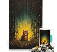 Rompecabezas de 1000 Piezas para Adolescentes Cachorro de Tigre Juego Educativo Actividades Divertidas para Hacer en casa fortalece el Amor Entre Parejas 50x75cm