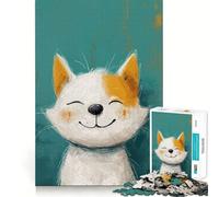 Rompecabezas de 1000 Piezas para Adolescentes Cachorro Feliz,articulaciones Suaves,diversión,Juego Mental,Regalo,Juego Relajante,Arte navideño para el Ocio 50x75cm