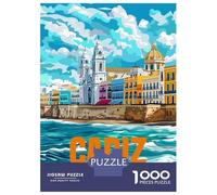 Rompecabezas De 1000 Piezas para Adolescentes Cadiz Spain Travel Rompecabezas para Adultos Juegos Familiares Mejora La Memoria Regalos De Juegos Desafiantes 70x50cm/1000pcs