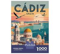 Rompecabezas De 1000 Piezas para Adolescentes Cadiz Spain Travel Rompecabezas para Adultos Juguetes De Bricolaje Decoración del Hogar Juego Desafiante Regalos 38x26cm/1000pcs