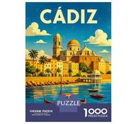 Rompecabezas De 1000 Piezas para Adolescentes Cádiz Travel Rompecabezas para Adultos Juegos Relajantes Desafío Difícil Diversión En Casa Actividades, 52x38cm/1000pcs