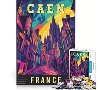 Rompecabezas de 1000 Piezas para Adolescentes, Caen, Francia, Juego Educativo, Actividades Divertidas para Hacer en casa, fortalece el Amor Entre Parejas 38x52cm