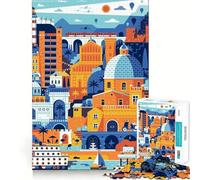 Rompecabezas de 1000 Piezas para Adolescentes Cagliari Cerdeña Viaje Juego de Bordes limpios Juego de concentración Mental Juego de Juego Lento Divertido Regalo de cumpleaños (38x52cm)