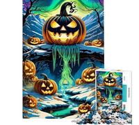 Rompecabezas de 1000 Piezas para Adolescentes Calabaza País de Las Maravillas Invernal Rompecabezas para Adultos Juego práctico análisis y lógica Un Gran Regalo para los Amantes de los Videojuegos
