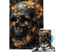 Rompecabezas de 1000 Piezas para Adolescentes Calavera de la Muerte Juegos relajantes Juguetes adictivos para Cultivar la Paciencia Gran Regalo Un Reto difícil (Tamaño 38x26cm)