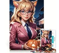 Rompecabezas de 1000 Piezas para Adolescentes Calie Briggs con Calabaza Juego de Bordes limpios Juego de concentración Mental Juego de Juego Lento Divertido Regalo de cumpleaños (38x26cm)