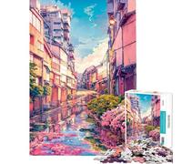 Rompecabezas de 1000 Piezas para Adolescentes Calle Dulce de Chiyoda Rompecabezas para Adultos Juguetes de Bricolaje Una Obra de Arte cumpleaños y Navidad (tamaño 38x26cm)
