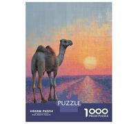 Rompecabezas De 1000 Piezas para Adolescentes Camel in A Desert Sunset Rompecabezas para Adultos Juego Práctico Pero Divertido Y Humorístico para Cumpleaños, Navidad 38x26cm/1000pcs