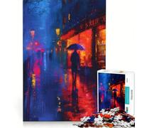 Rompecabezas de 1000 Piezas para Adolescentes Caminando por la Calle Juego Familiar decoración de Pared para Fortalecer el Amor Entre Parejas 38x26cm