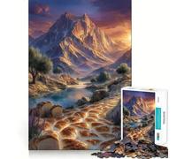 Rompecabezas de 1000 Piezas para Adolescentes Camino de Pan hacia un Paisaje de montaña,Encaje, Arte,Juego de concentración Mental,Tiempo de Descanso,diversión, Ocio 38x26cm