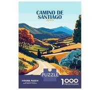 Rompecabezas De 1000 Piezas para Adolescentes Camino De Santiago Spain Landscape Art Rompecabezas para Adultos Juegos Divertidos Desafío Educativo De Análisis Y Lógica 70x50cm/1000pcs