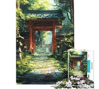 Rompecabezas de 1000 Piezas para Adolescentes Camino de Santuario japonés Rompecabezas para Adultos Juego de ingenio Corte de precisión Difícil y desafiante (Tamaño 50x75cm)