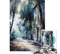 Rompecabezas de 1000 piezas para adolescentes Camino del casco antiguo Rompecabezas para adultos Juguetes para armar Ideal para pasar el tiempo en vacaciones Regalos para amigos y familiares (38x52cm)