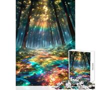 Rompecabezas de 1000 Piezas para Adolescentes Camino mágico en el Bosque decoración del hogar Juguetes Regalo de cumpleaños Juego de ingenio Lista de Deseos con Papá Noel tamaño 50x75cm