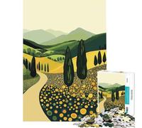 Rompecabezas de 1000 Piezas para Adolescentes Camino sinuoso a través de colinas Juegos relajantes y educativos Juguete desafiante Regalos de cumpleaños Mejora la Memoria (Tamaño 38x26cm)