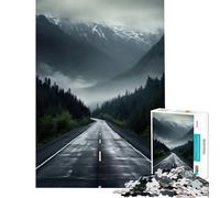 Rompecabezas de 1000 Piezas para Adolescentes Camino Solitario en Las montañas Juegos Familiares Juguetes Juegos educativos Regalos de Amigo Invisible Ideal para Parejas (tamaño 38x26cm)