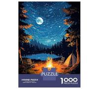 Rompecabezas De 1000 Piezas para Adolescentes Camping at Night Rompecabezas para Adultos Juego Familiar Desafío Difícil 38x26cm/1000pcs