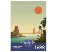 Rompecabezas De 1000 Piezas para Adolescentes Cancun Mexico Vintage Travel Rompecabezas para Adultos Juegos Divertidos Desafío Educativo De Análisis Y Lógica 70x50cm/1000pcs