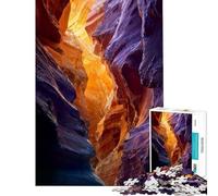 Rompecabezas de 1000 Piezas para Adolescentes Cañón del Antílope Arizona formación rocosa Natural Rompecabezas de ingenio Juego de ingenio Desafío difícil de completar (tamaño 38x26cm)