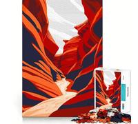 Rompecabezas de 1000 Piezas para Adolescentes Cañón del Antílope,Naturaleza,Bordes Limpios,Juego de Pensamiento,Juego Lento,Diversión,Actividad de Cumpleaños (50x75cm)