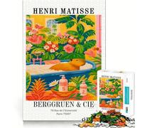 Rompecabezas de 1000 Piezas para Adolescentes Capibara en bañera,Estilo Henri Matisse,Juego de Ajuste, desafío Mental,Juguete,Momento de diversión,Escena navideña,Arte (38x52cm)