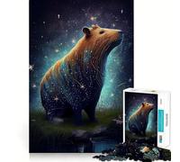 Rompecabezas de 1000 Piezas para Adolescentes Capibara Galaxy Capibara Sharp Cut Craft Cognitive Fun Play Idle Time Game Christmas Home Art (50x75cm)