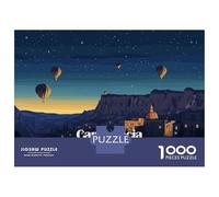 Rompecabezas De 1000 Piezas para Adolescentes Cappadocia Turkey Hot Air Balloons Night Rompecabezas para Adultos Juegos Relajantes Decoración Desafío Educativo 38x26cm/1000pcs