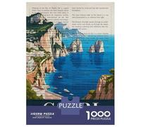 Rompecabezas De 1000 Piezas para Adolescentes Capri Italy Travel Rompecabezas para Adultos Juego De Ingenio Juego De Corte De Precisión Regalos Desafiantes 38x26cm/1000pcs