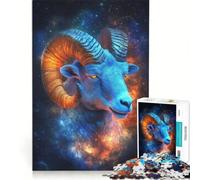 Rompecabezas de 1000 Piezas para Adolescentes, Capricornio Cósmico, Juego Imposible, Desafío Difícil, Regalos para Amigos y Familiares 38x52cm