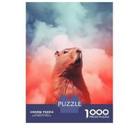 Rompecabezas De 1000 Piezas para Adolescentes Capybara Smoke Rompecabezas para Adultos Juegos Familiares Corte De Precisión Regalos Y Cumpleaños Únicos 52x38cm/1000pcs
