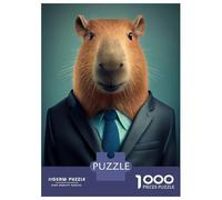 Rompecabezas De 1000 Piezas para Adolescentes Capybara Suit Rompecabezas para Adolescentes Juego Práctico Desafío Difícil Oferta como Regalo para Toda La Familia 38x26cm/1000pcs