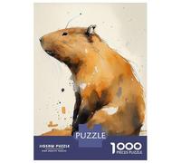 Rompecabezas De 1000 Piezas para Adolescentes Capybara Watercolor Rompecabezas para Adultos Juegos Relajantes Desafío Difícil Diversión En Casa Actividades, 70x50cm/1000pcs
