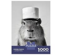 Rompecabezas De 1000 Piezas para Adolescentes Capybara with Toilet Paper Hat Rompecabezas para Adultos Decoración De Pared De Juguete Mejora La Memoria Regalos Y Cumpleaños Únicos 70x50cm/1000pcs