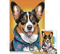 Rompecabezas de 1000 Piezas para Adolescentes Cardigan Welsh Corgi, Juego Educativo, para Relajarse intelectualmente, Juego de desafío único 38x52cm