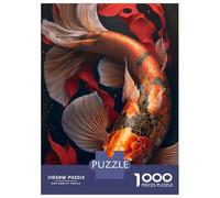 Rompecabezas De 1000 Piezas para Adolescentes Carpe Koi Fish Rompecabezas para Adolescentes Juguetes Antiestrés Patrón De Ensamblaje Desafío Educativo 38x26cm/1000pcs