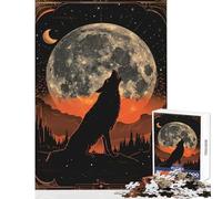 Rompecabezas de 1000 Piezas para Adolescentes Carta del Tarot del Lobo Aullador Juguete Educativo Regalo de cumpleaños Juego de ingenio colección de Artistas Bellas Artes tamaño 38x52cm