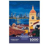 Rompecabezas De 1000 Piezas para Adolescentes Cartagena Colombia Cityscape at Night Rompecabezas para Adolescentes Juego De Ingenio Regalos para Mujeres Actividades Divertidas En Casa 38x26cm/1000pcs