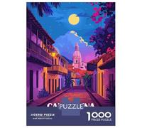 Rompecabezas De 1000 Piezas Para Adolescentes Cartagena Colombia Street View Illustration Rompecabezas Para Adultos Juguete Decoración De Pared Patrón De Montaje Gran Regalo Para Jugar 52x38cm/1000pcs