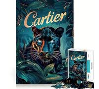 Rompecabezas de 1000 Piezas para Adolescentes Cartier Panther Majesty Arte de Bordes precisos Entrenamiento Mental Divertido Juego Tranquilo Regalo de cumpleaños (50x75cm)