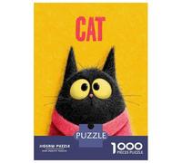 Rompecabezas De 1000 Piezas para Adolescentes Cartoon Cat in Pink Sweater Rompecabezas para Adultos Juegos Familiares Vacaciones En Casa Matar El Tiempo Difícil Y Desafiante 52x38cm/1000pcs