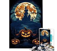 Rompecabezas de 1000 Piezas para Adolescentes Casa tenebrosa de Halloween Juego Educativo desafío Juguete para ejercitar la Mente Juego difícil Regalo de Amigo Invisible (tamaño 50x75cm)