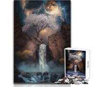 Rompecabezas de 1000 Piezas para Adolescentes: Cascada Mística, un desafío único, Pero una Obra de Arte Divertida y Divertida, Regalo, tamaño 38x52cm
