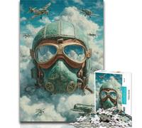 Rompecabezas de 1000 Piezas para Adolescentes, Casco de piloto, 1000 Piezas para Adultos y Adolescentes, Juegos de relajación, Toda la Familia, 50x75cm