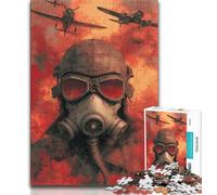 Rompecabezas de 1000 Piezas para Adolescentes Casco de piloto Rompecabezas de 1000 Piezas para aliviar el estrés para Pasar el Tiempo en casa Lista de Deseos con Papá Noel 26x38cm