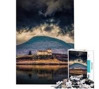 Rompecabezas de 1000 Piezas para Adolescentes Castillo de Duart Isla de Mull Diversión en casa Juegos de ensamblaje y relajación para Mayores de 14 años 38x26cm