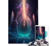 Rompecabezas de 1000 Piezas para Adolescentes Castillo de la Vía Láctea en la Galaxia Juguete Educativo e Intelectual Gran Regalo para Juegos y cumpleaños (Tamaño 75x50cm)