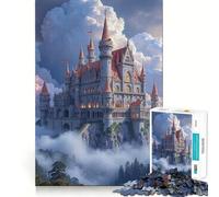 Rompecabezas de 1000 Piezas para Adolescentes Castillo en Las Nubes Arte de Corte Fino Juego Divertido para Entrenar la concentración y Relajarse Regalo Ideal para Navidad (50x75cm)