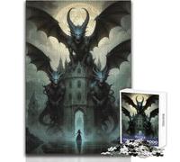 Rompecabezas de 1000 Piezas para Adolescentes, Castillo Encantado, Tranquilo, Divertido, para el Tiempo Libre, Ajustado, sin Costuras, Juguete de precisión, tamaño 38x26cm