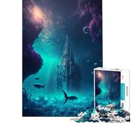 Rompecabezas de 1000 Piezas para Adolescentes Castillo Galáctico Submarino Juego Educativo desafío Juguete para ejercitar la Mente Reto difícil Amigo Invisible (tamaño 50x75cm)