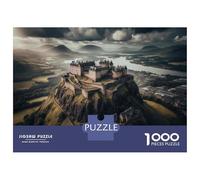 Rompecabezas De 1000 Piezas para Adolescentes Castle on Hillside with River Rompecabezas para Adultos Juegos Relajantes Ensamblaje De Patrones Regalos De Cumpleaños Y Únicos 52x38cm/1000pcs